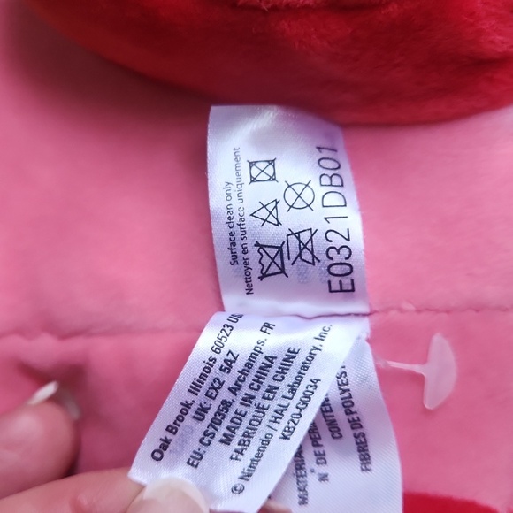 Large Nintendo Video Game Character Kirby Heart Pink Plush Toy 15" - Picture 9 of 15